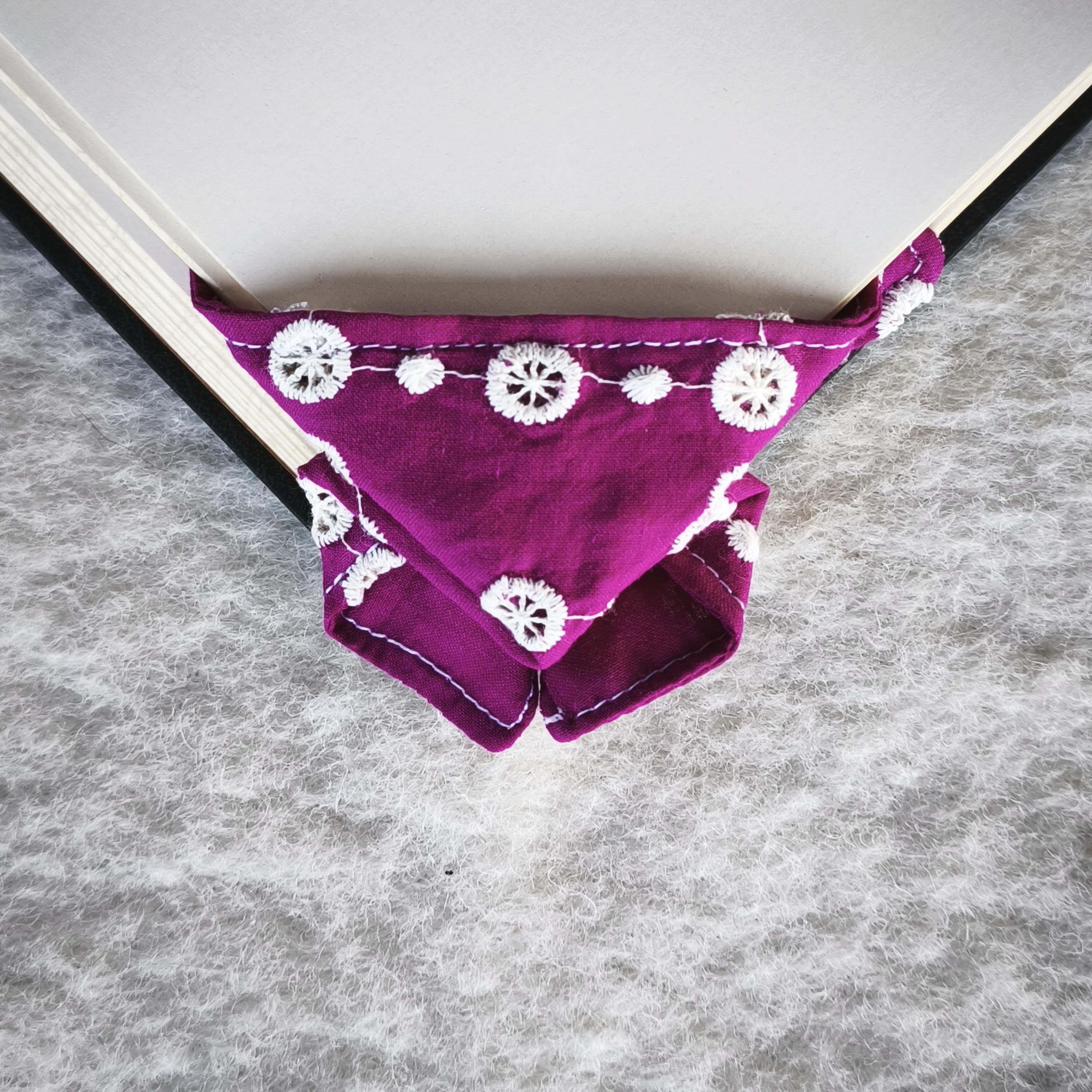Marque-page Papillon en Coton – Accessoire de lecture – Modèles au choix