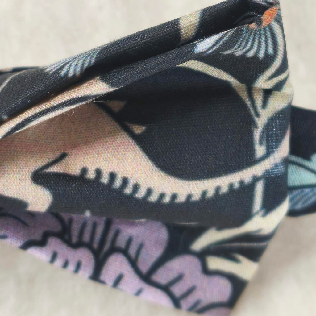 Nœud papillon Fleurs et dragons détail