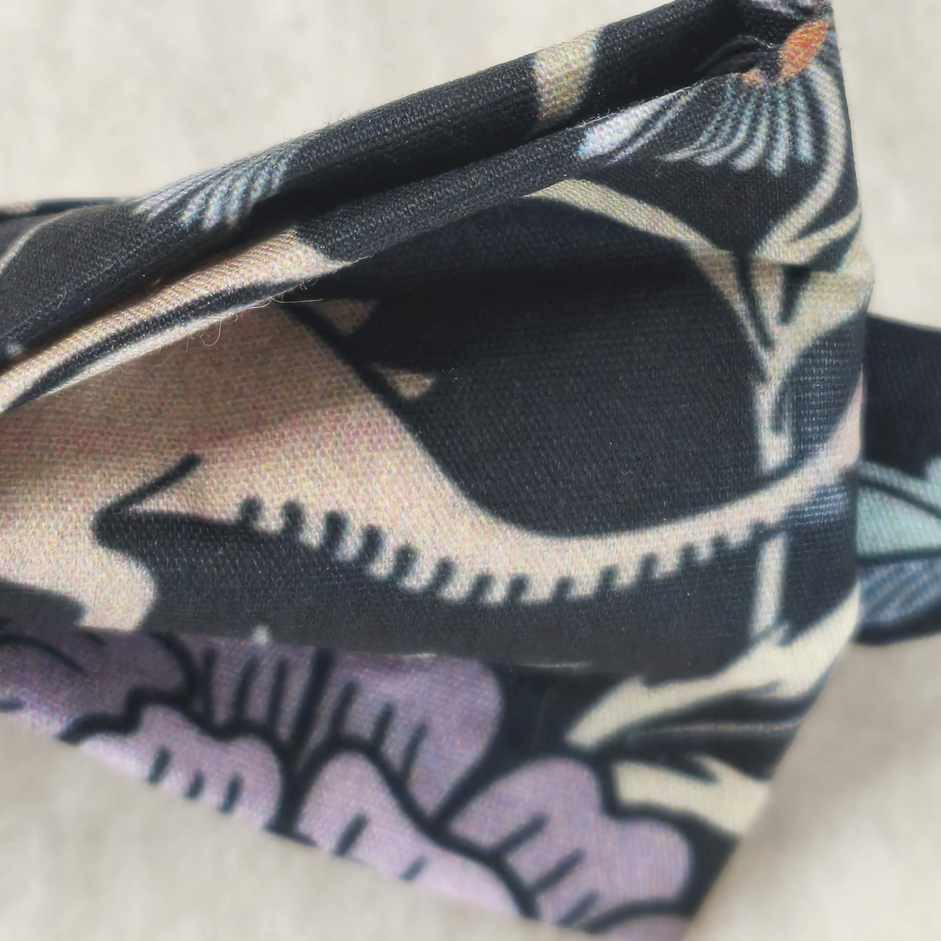 Nœud papillon Fleurs et dragons détail