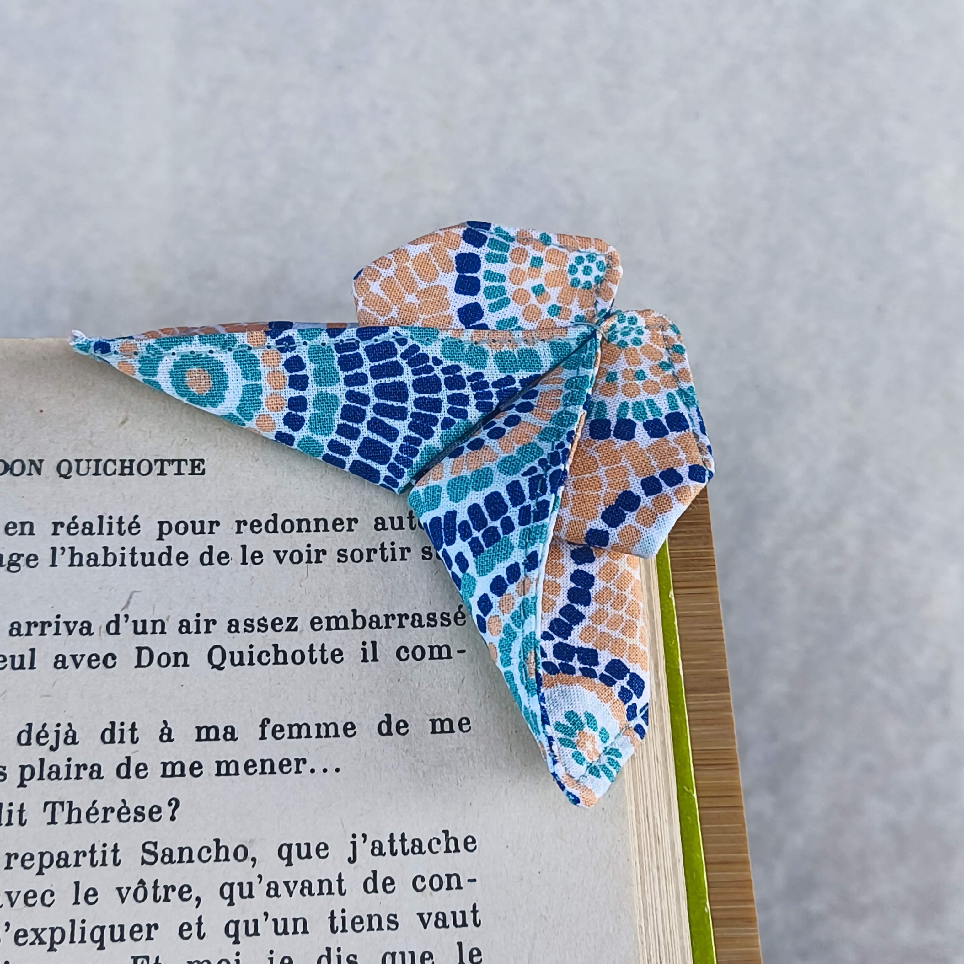 marque page origami mosaique orange 2 avant