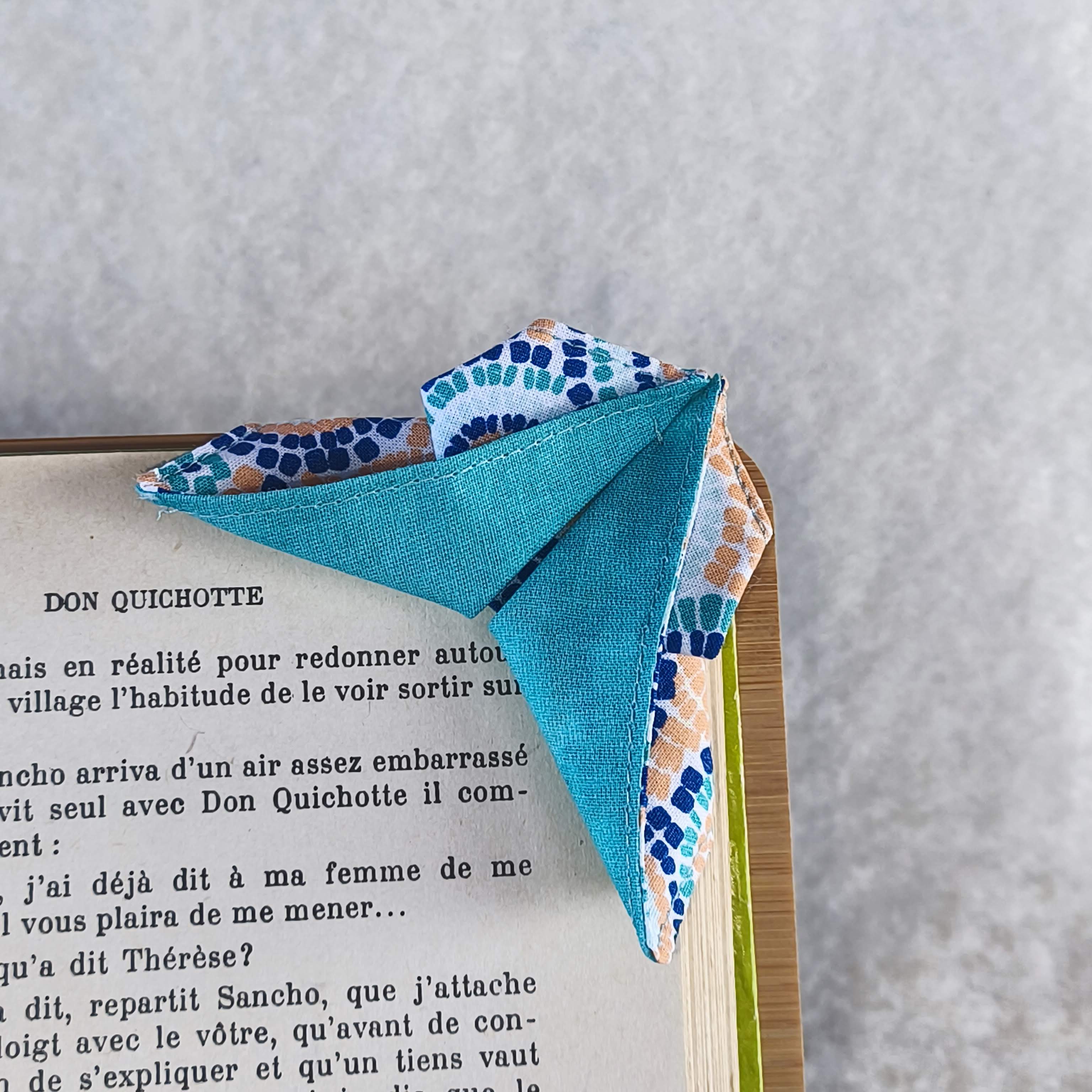 marque page origami mosaique turquoise 1 avant