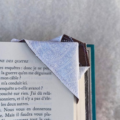 marque page origami bicolore marron terracotta nature 2 dos