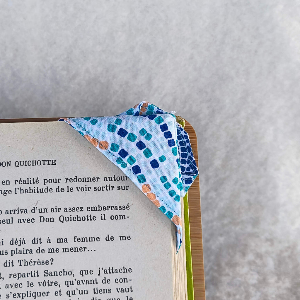 marque page origami mosaique geometrique 3 dos