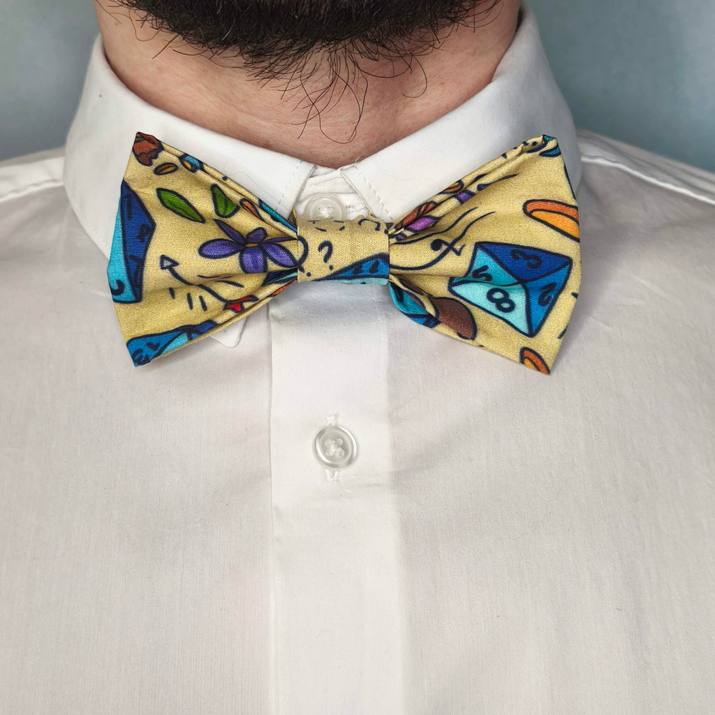 noeud papillon des jeu de role jdr roll for charisma geek chic porté face